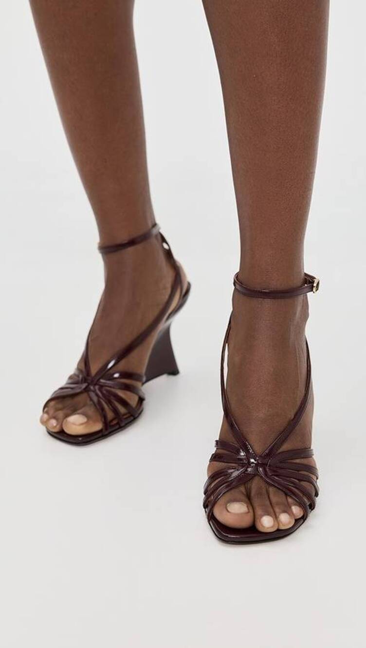 Zimmerman Aura 85 Wedge Sandals in Ruby 36
